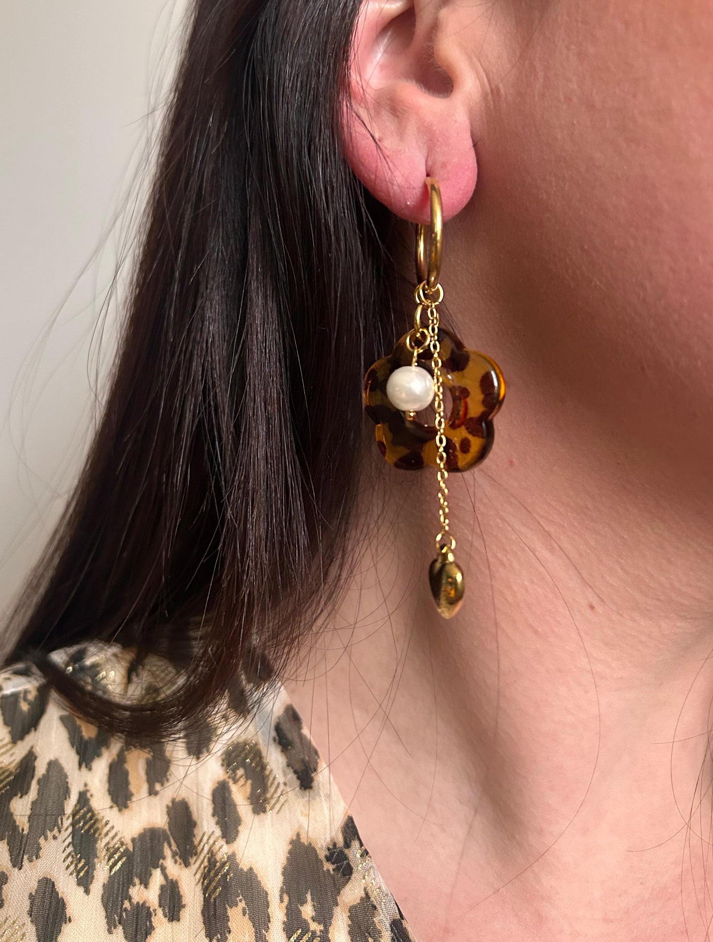 Boucles d'oreilles Rose